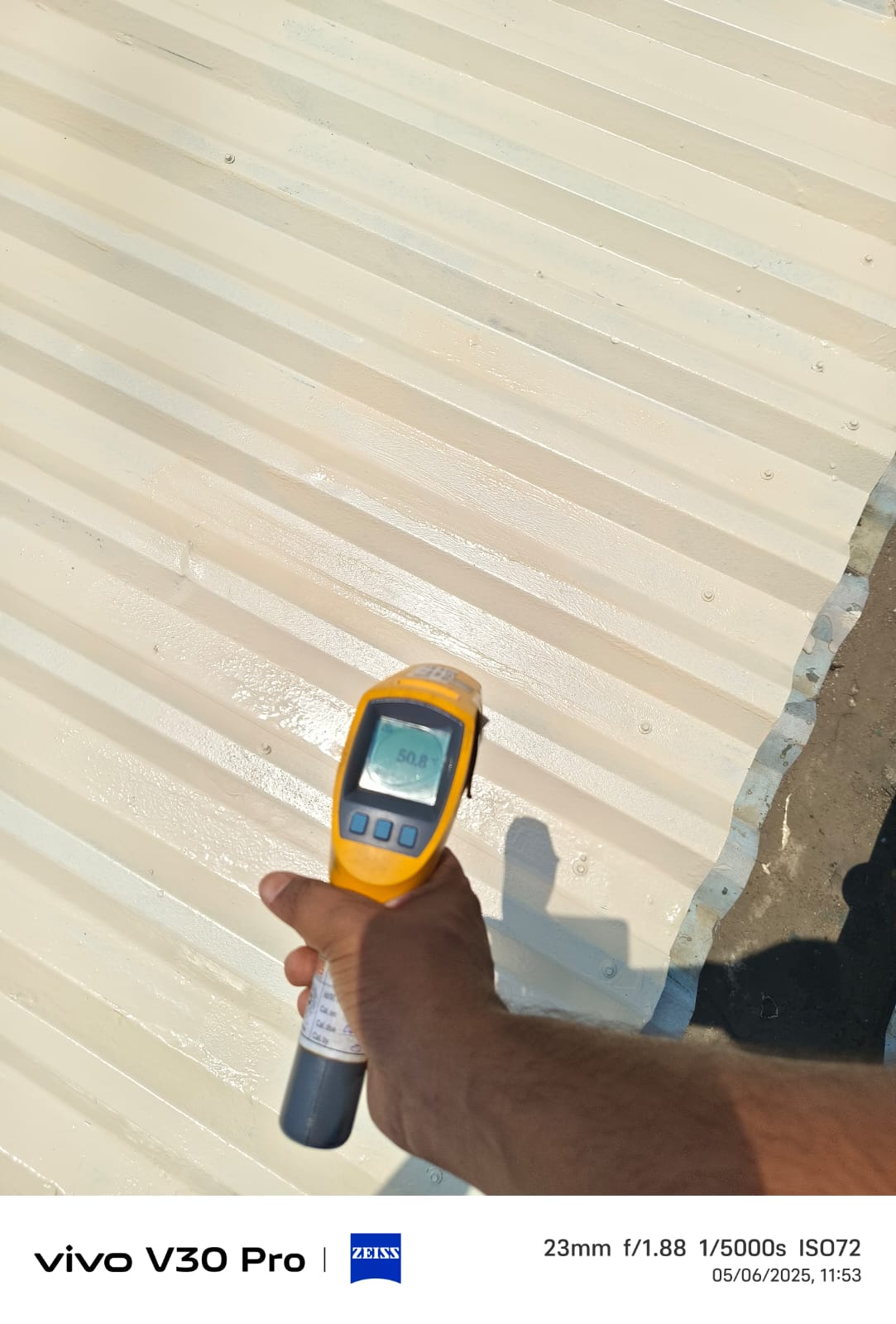 After KULROOF Coating - Cool roof with reduced temperature